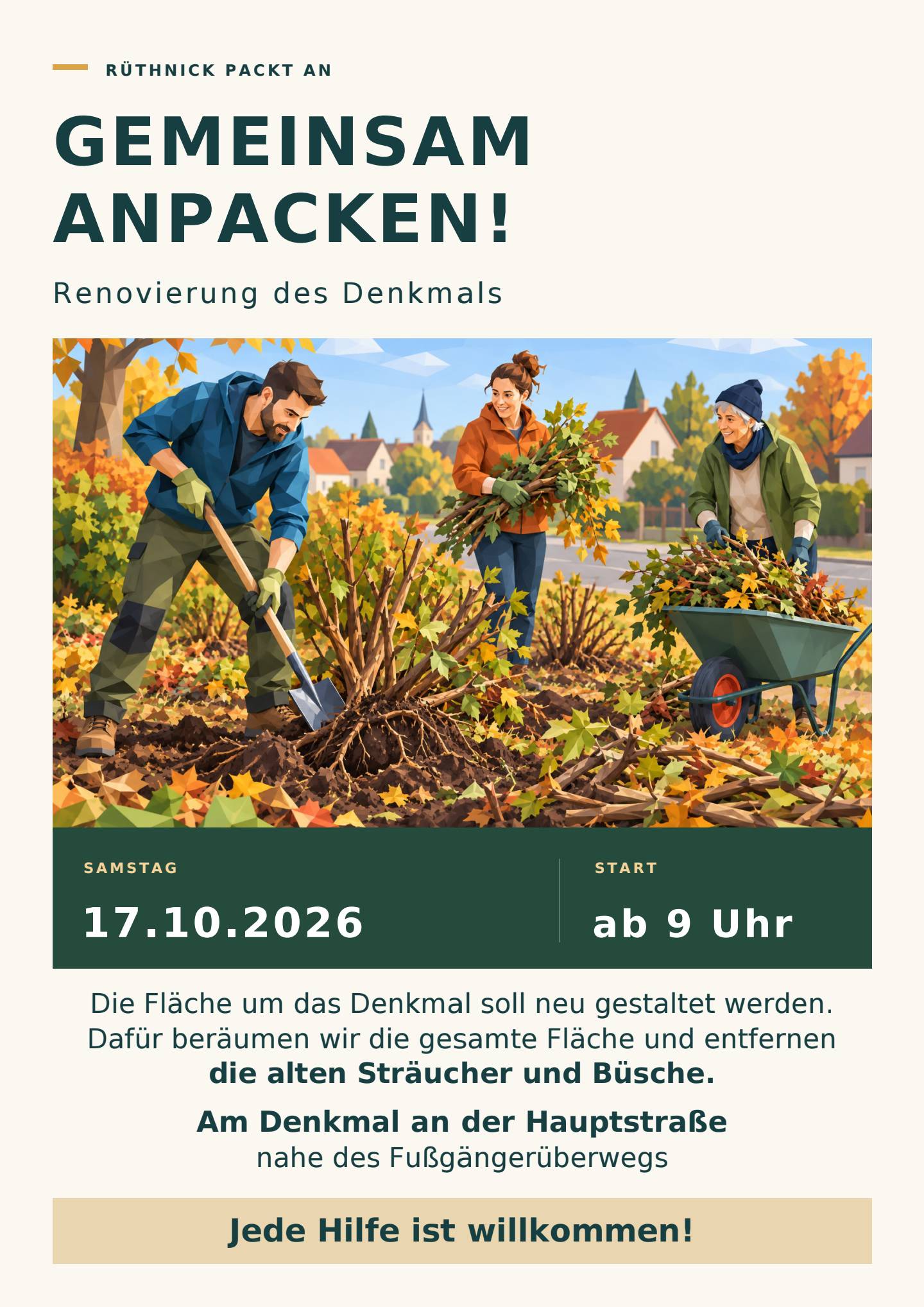 Flyer für die Denkmalpflege